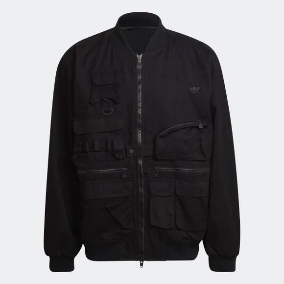 NWT ADIDAS ORIGINALS BLUE VERSION BOMBER JACKET HD4800 - Picture 3 of 16